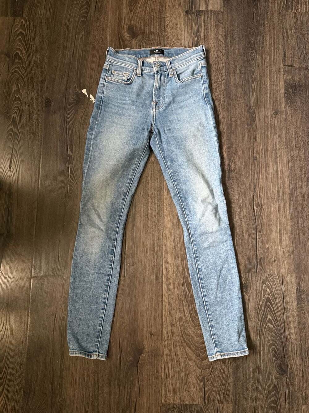 7 For All Mankind The Ankle Skinny Light Wash Jeans Size 24